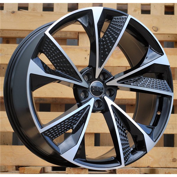 R18x8  5X112  ET  31  66.5  B1566  (FBX008)  Black Polished (MB)  For AUDI  (Z5+Z6+A)  (HYBRID FORGED)