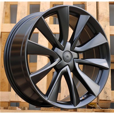 R18x8.5  5X114.3  ET  35  64.1  B2046  (F8675)  Black Half Matt (BLHM)  For TESLA  (Z5+Z6)  (HYBRID FORGED Model 3)