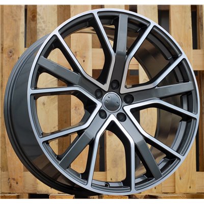 R18x8  5X112  ET  39  66.5  B5131  (FBX133)  Grey Polished Half Matt (MGHM)  For AUDI  (Z5+A)  (HYBRID FORGED)
