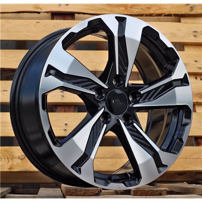 R17x7.5  5X114.3  ET  45  64.1  B5520  Black Polished (MB)  For HONDA  (L1)