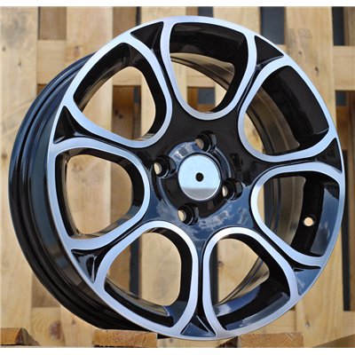 R15x6  4X98  ET  35  58.1  B5164  Black Polished (MB)  For FIAT  (K4)