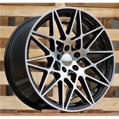 R18x9.5  5X120  ET  40  72.6  B5167  Black Polished+Powder Coating (MBPC)  For BMW  (P)  (Rear+Front)