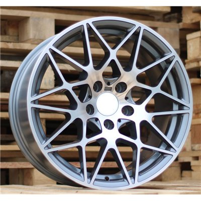 R19x8.5  5X120  ET  35  72.6  B5167  Grey Polished (MG)  For BMW  (K4)  (Rear+Front)
