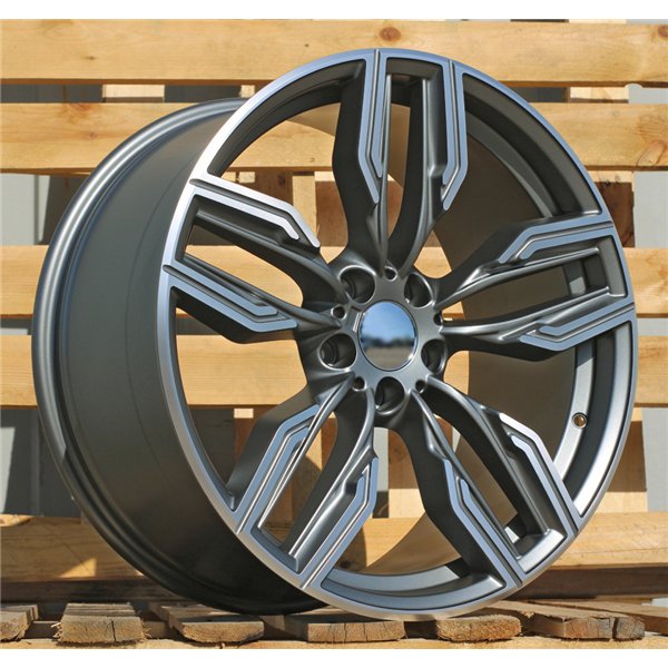 R20x8.5  5X112  ET  25  66.6  B5181  Grey Polished Half Matt (MGHM)  For BMW  (P)  (Rear+Front)