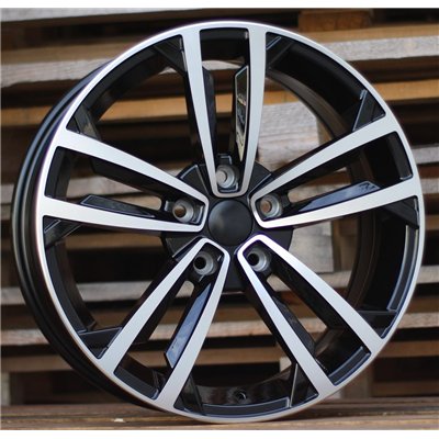 R17x7.5  5X112  ET  45  57.1  B5287  (IN5396)  Black Polished (MB)  For VOLKSWAGEN  (P2+P1)