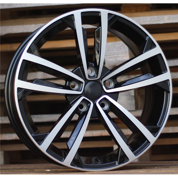 R17x7.5  5X112  ET  45  57.1  B5287  (IN5396)  Black Polished (MB)  For VOLKSWAGEN  (P2+P1)