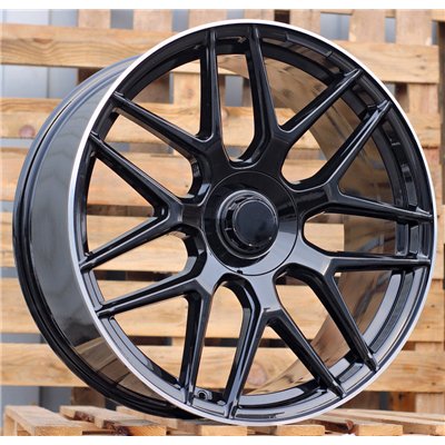R23x10  5X130  ET  33  84.1  B5318  (A7102B)  Black+Polished Lip (BLPL)  For MERCEDES  (P)  (G Class)