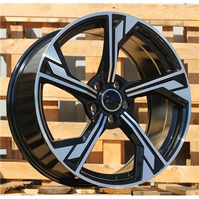 R19x8.5  5X112  ET  40  66.5  B5419  (IN5375)  Black Polished (MB)  For AUDI  (M+P2)