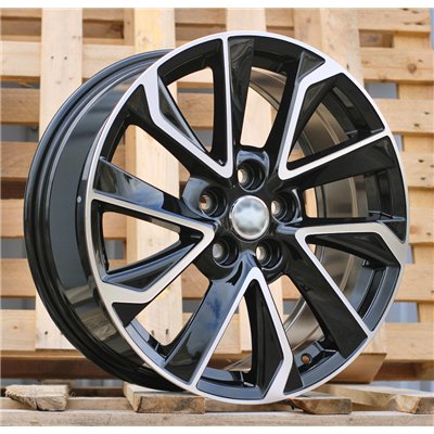 R17x7  5X114.3  ET  40  60.1  B5463  (IN5501)  Black Polished (MB)  For TOYOTA  (P1+K8)