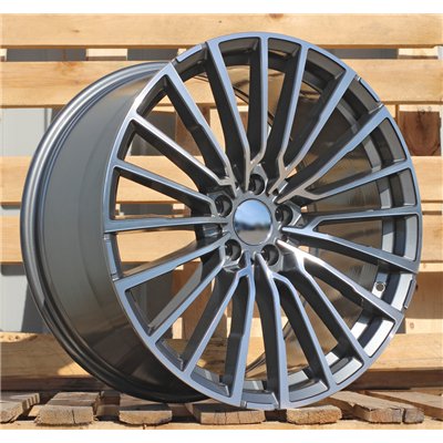 R20x8.5  5X112  ET  25  66.6  B5569  Grey Polished (MG)  For BMW  (P)  (Rear+Front)
