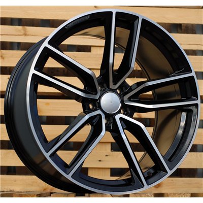 R21x11  5X112  ET  49  66.6  B5610  Black Polished (MB)  For MERCEDES  (K4+P)  (Rear+Front)