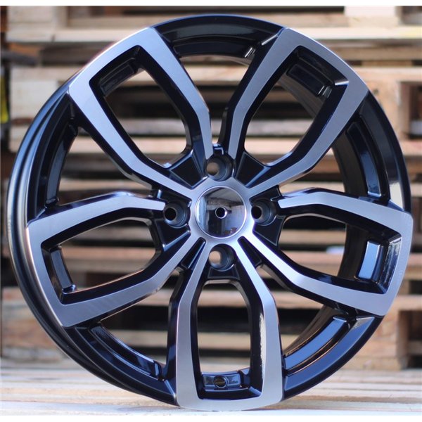 R16x6.5  4X100  ET  38  60.1  B5711  Black Polished (MB)  For RENAULT  (L3)