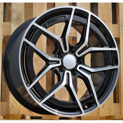 R18x7.5  5X112  ET  44  66.6  3S1034  Black Polished (MB)  For MERCEDES  (K2)  (HYBRID FORGED)