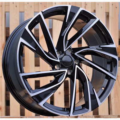 R17x7  5X100  ET  39  57.1  B5772  (FBX260)  Black Polished (MB)  For VOLKSWAGEN  (P2)  (HYBRID FORGED)