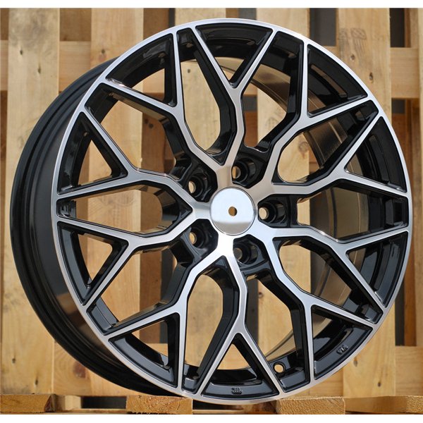 R17x7.5  5X108  ET  40  67.1  B5812  Black Polished (MB)  For RACINGLINE  (K4+R)  (Style Vossen)