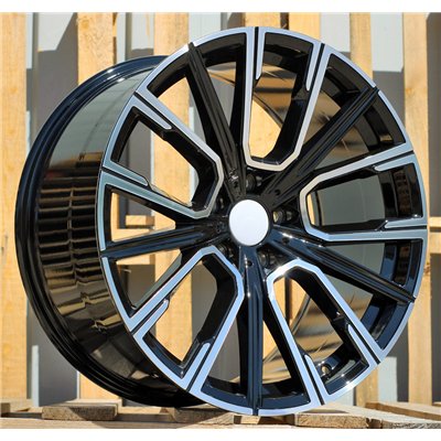 R20x10  5X120  ET  41  74.1  B5836  (IN5515)  Black Polished (MB)  For BMW  (K7)  (Rear+Front)