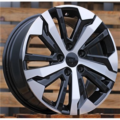 R16x7  5X108  ET  44  65.1  B5837  Black Polished (MB)  For PEUGEOT  (P2+K2)