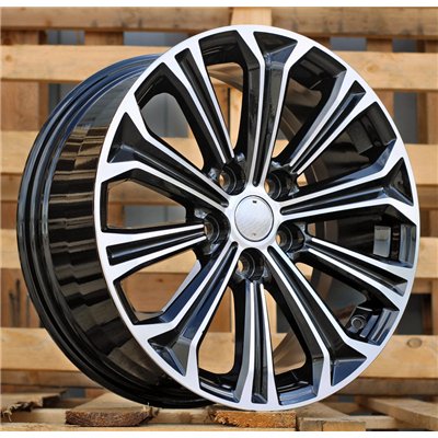 R16x6.5  5X100  ET  39  54.1  B5845  (IN1091)  Black Polished (MB)  For TOYOTA  (M)