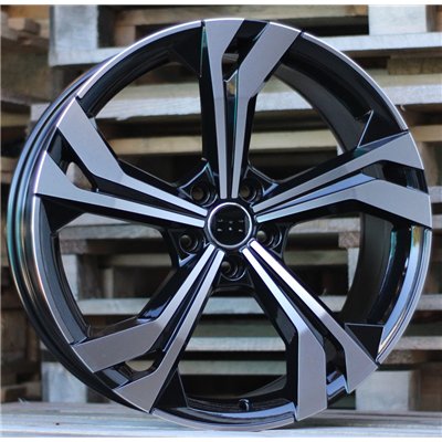 R20x8.5  5X112  ET  36  66.5  B5873  Black Polished (MB)  For AUDI  (K2+Z7)