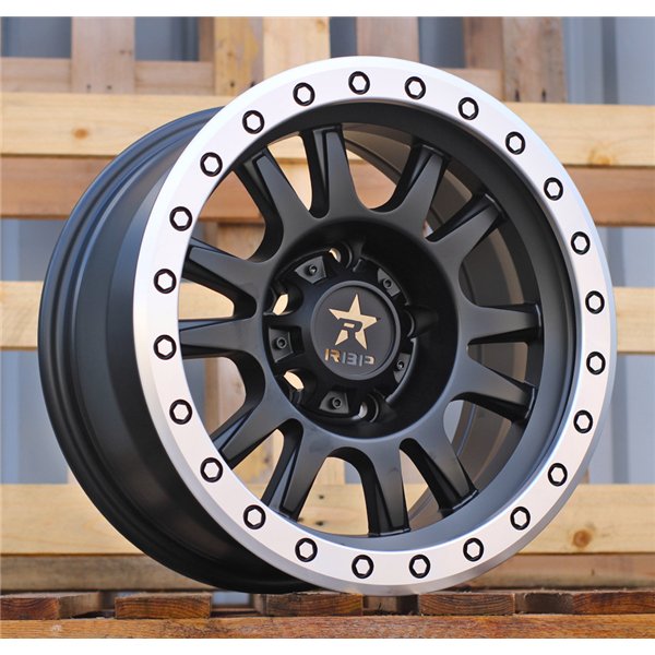 R16x8  5X139.7  ET  M12  110.5  B5944  Black Half Matt+Polished Lip (BLHMPL)  For 4X4  (L2)