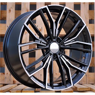 R20x8.5  5X120  ET  35  72.6  B5964  (IN5537)  Black Polished (MB)  For BMW  (P2)  (Rear+Front)