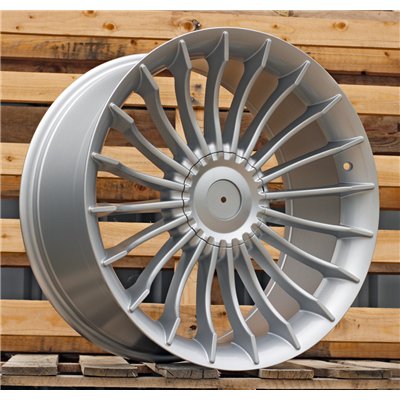 R21x8.5  10X112/120  ET  25  72.6  BK273  (A1004)  Silver Shining (SS)  For BMW  (P)  (ALPINA Style Rear+Front)