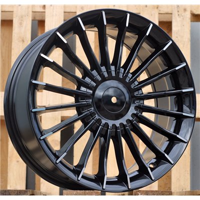 R17x8  5X120  ET  34  72.6  BK273  (BY1023)  Black+Polished Lip (BLPL)  For BMW  (Z3+Z6)