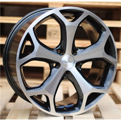 R18x8  5X108  ET  50  63.3  BK386  Black Polished (MB)  For FORD  (K4)