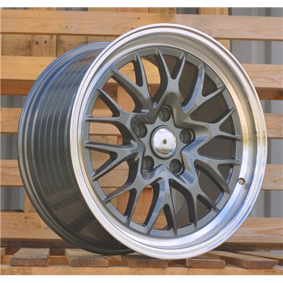 R18x9  5X120  ET  20  74.1  A1408  Gun Metal+Polished Lip (GMPL)  For RACINGLINE  (P)  (HRE Performance Style (Front+Rear))