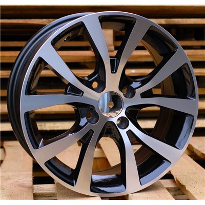 R15x6.5  4X100  ET  40  54.1  BK715  Black Polished (MB)  For HYUNDAI  (R)