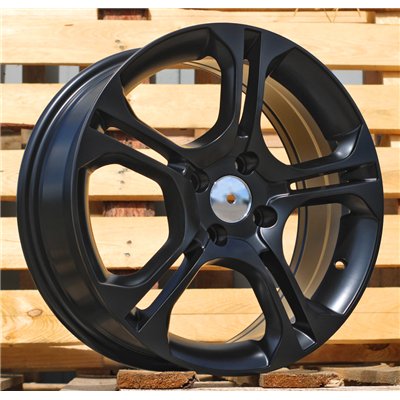 R16x6.5  4X100  ET  44  60.1  BK875  Black Half Matt (BLHM)  For RENAULT  (D2)