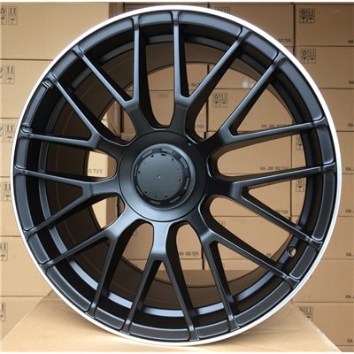 R19x8  5X112  ET  45  66.6  BK912  Black Half Matt+Polished Lip (BLHMPL)  For MERCEDES  (P)  ())