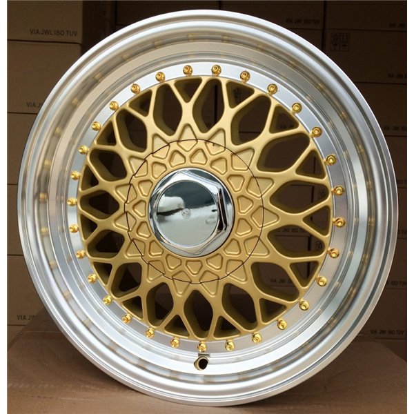 R17x7.5  8X100/108  ET  35  73.1  BY479  (XF135)  Gold+Polished (YP)  For RACINGLINE  (R+P1)  (BBS Style)