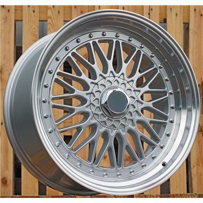 R17x7.5  10X112/120  ET  20  74.1  BY479  (XF135)  Silver+Polished Lip (SP)  For RACINGLINE  (K4)  (BBS Style Front+Rear)