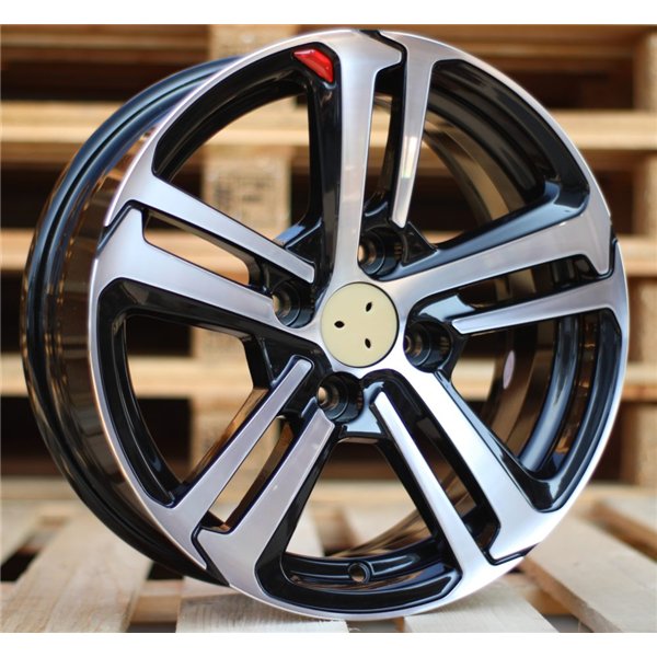 R16x6.5  4X108  ET  20  65.1  A5017  (BK5447)  Black Polished (MB)  For CITROEN  (K2+D5+K4)
