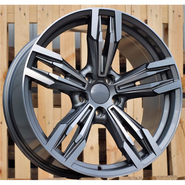 R19x9.5  5X120  ET  38  72.6  BY983  Grey Polished (MG)  For BMW  (P+Z1+Z4)  (Rear+Front)