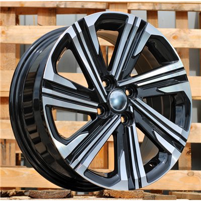 R16x6  4X100  ET  45  54.1  D1822  Black Polished (MB)  For TOYOTA  (Z2+Z1)