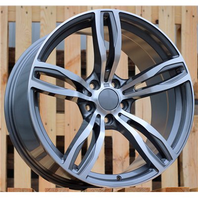 R17x8  5X120  ET  20  74.1  E492  (BK5728)  Grey Polished (MG)  For BMW  (P)