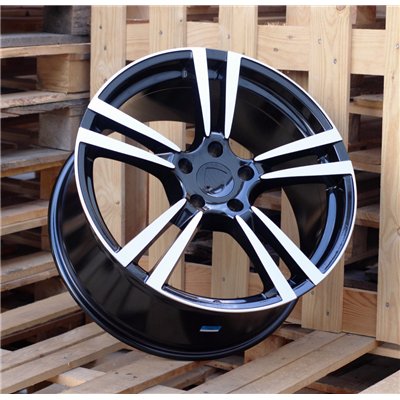 R20x11  5X130  ET  67  71.6  E946  (BY249)  Black Polished (MB)  For PORSCHE  (Z2)  (Rear+Front)