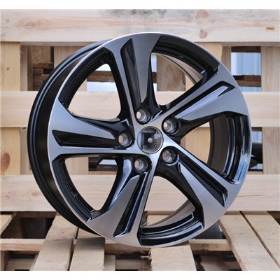 R15x6  5X100  ET  35  57.1  F5832  Black Polished (MB)  For RACINGLINE  (K7)