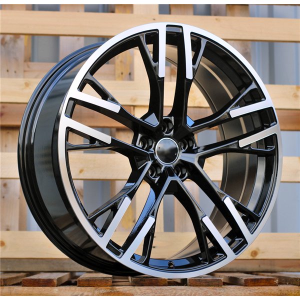 R19x8.5  5X112  ET  34  66.5  F726  Black Polished (MB)  For AUDI  (K8)  (HYBRID FORGED)