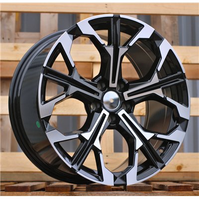 R19x8  5X112  ET  27  66.6  F9735  Black Polished (MB)  For BMW  (K8)  (NEW Model Rear+Front)