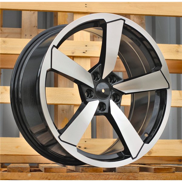R19x8.5  5X112  ET  32  66.5  F9781  Black Polished (MB)  For AUDI  (Z3)  (HYBRID FORGED)