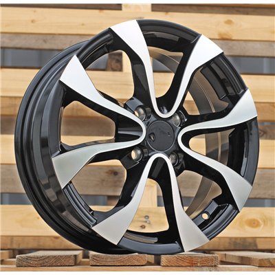 R15x6  4X100  ET  50  60.1  A415  (XFA10)  Black Polished (MB)  For NISSAN  (P1)