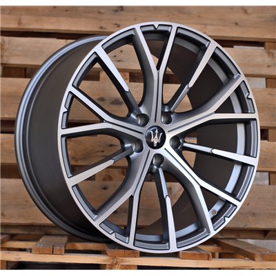 R21x10  5X114.3  ET  42  67.1  FB1573  Grey Polished Matt (MGM)  For MASERATI  (K7)  (FORGED Maserati (Rear+Front))