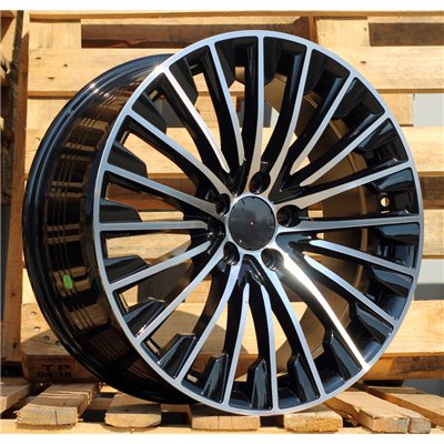 R20x8.5  5X112  ET  40  66.6  FBX132  Black Polished (MB)  For MERCEDES  (P1+Z6+P2)  (HYBRID FORGED Front+Rear)