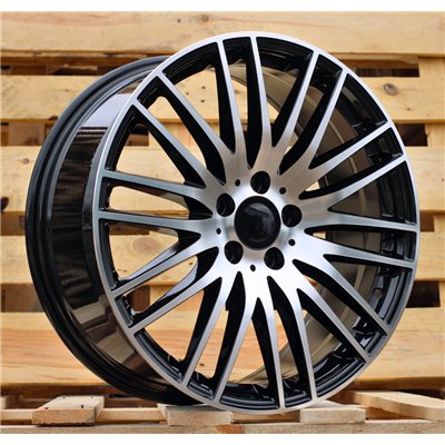 R18x8.5  5X112  ET  42  66.56  FBX244  (H3012D)  Black Polished (MB)  For MERCEDES  (Z6)