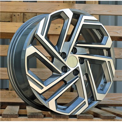 R18x7.5  5X114.3  ET  51  67.1  FBX345  Grey Polished (MG)  For HYUNDAI  (Z6)  (HYBRID FORGED)