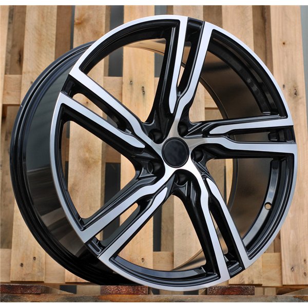 R18x8  5X108  ET  50  63.3  FE161  (BK5399)  Black Polished (MB)  For VOLVO  (K4)