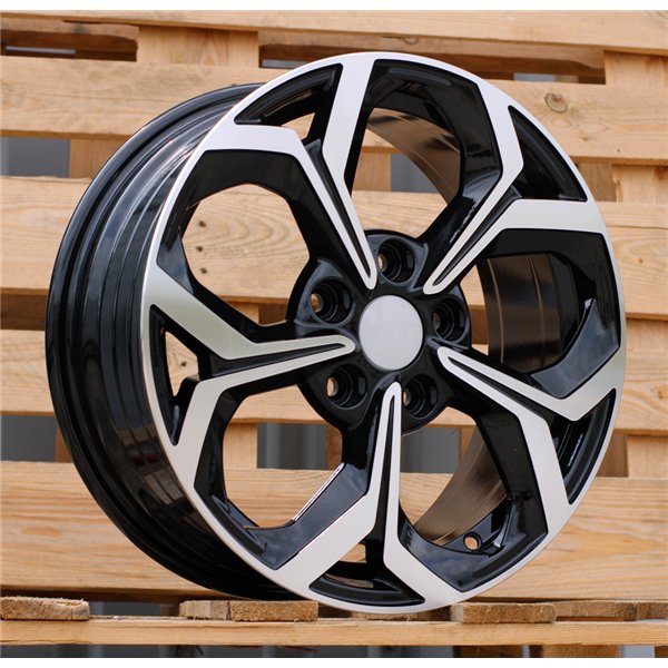 R16x6.5  5X114.3  ET  50  67.1  FE175  (YF5694)  Black Polished (MB)  For KIA  (P2+Z6)  (HYBRID FORGED)